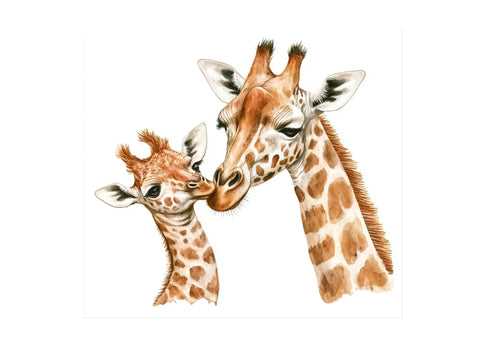 Adorable Giraffe Family Clipart Bundle
