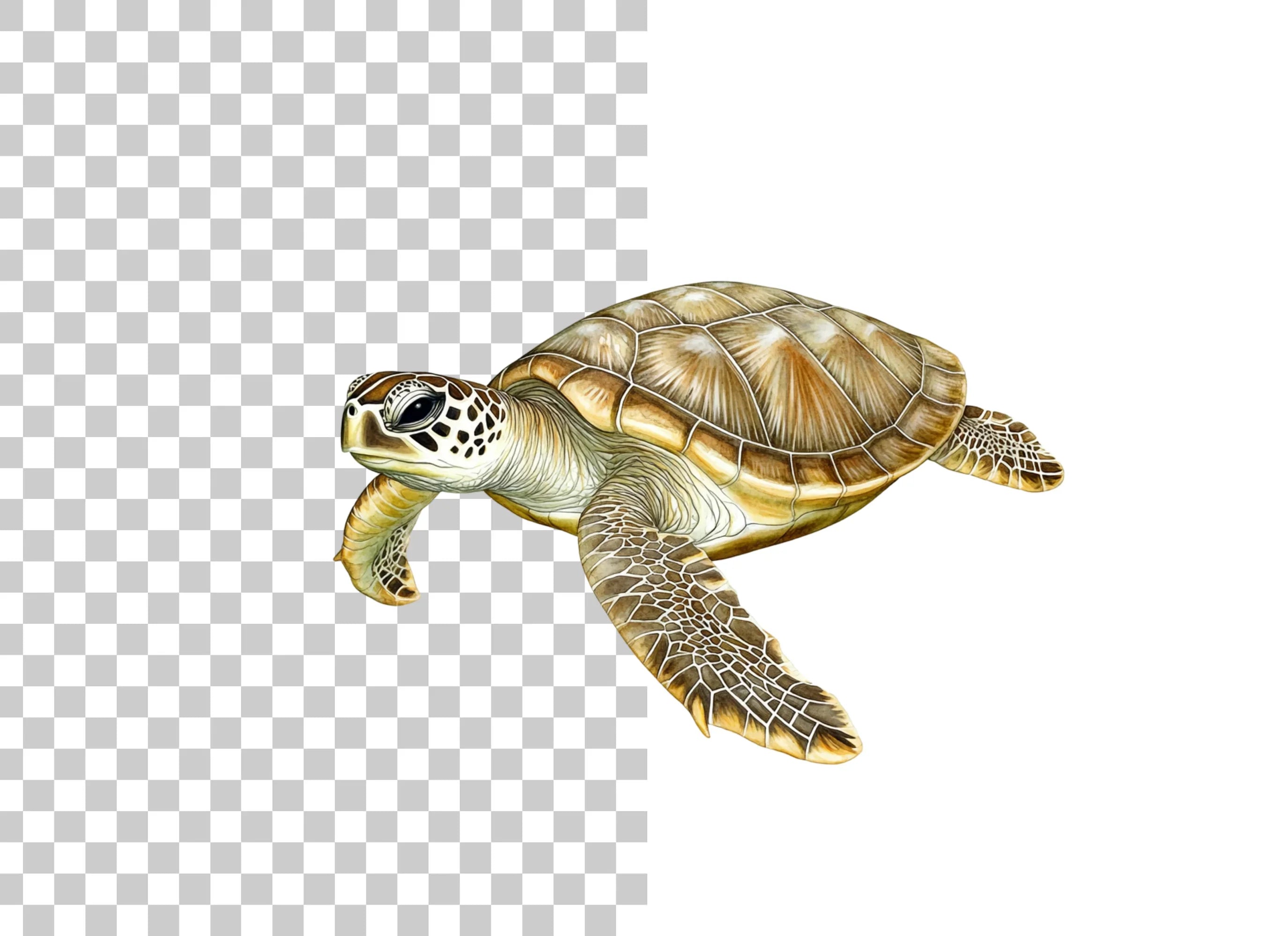 Green Sea Turtle Clipart Bundle