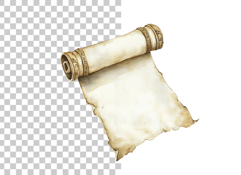 Elegant Rolled Parchment Clipart Bundle