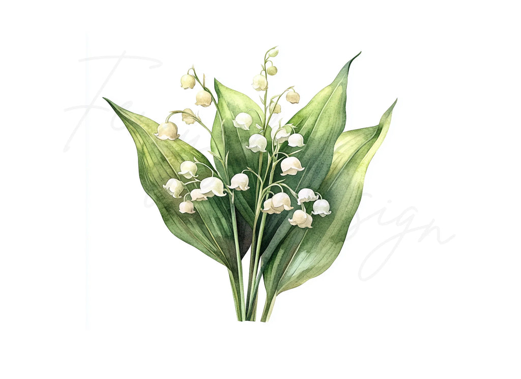 Elegant Lily of the Valley Clipart Bundle