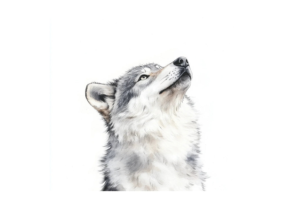 Howling Gray Wolf Clipart Bundle