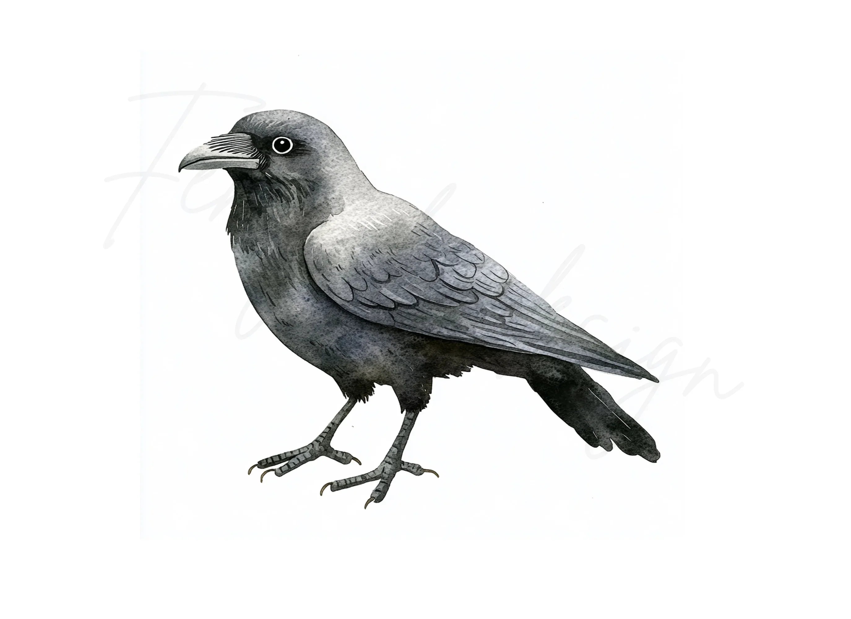 Jackdaw Bird Clipart Bundle