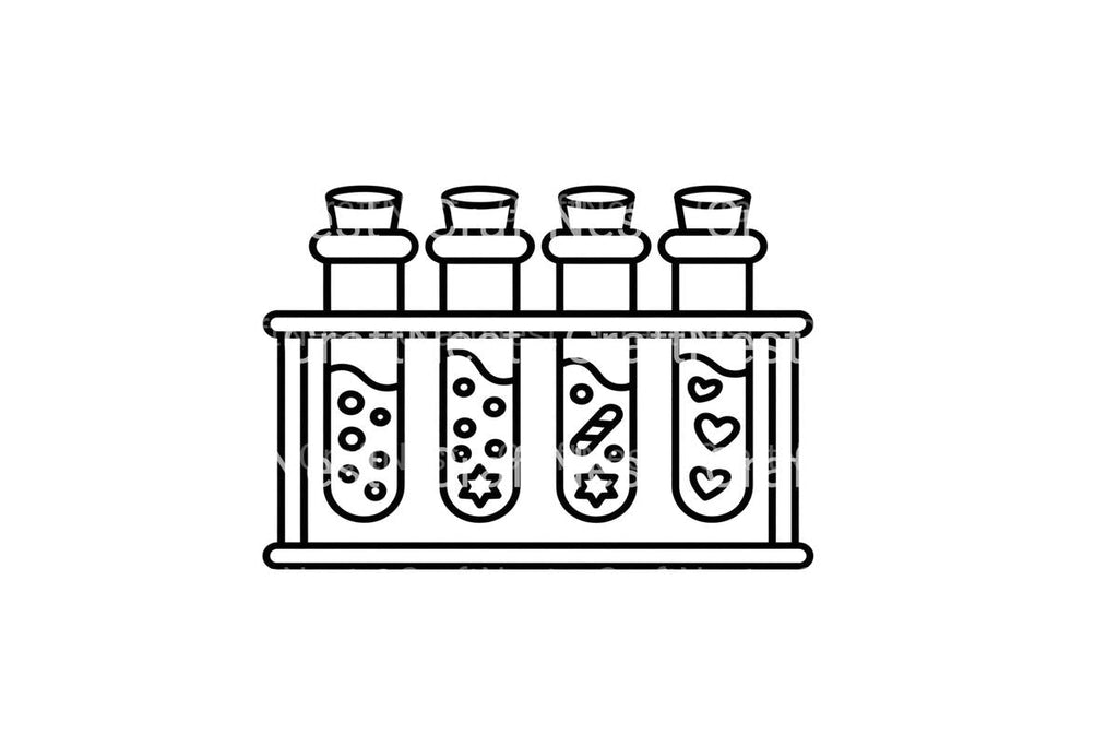 Christmas Test Tube Experiments Coloring Books