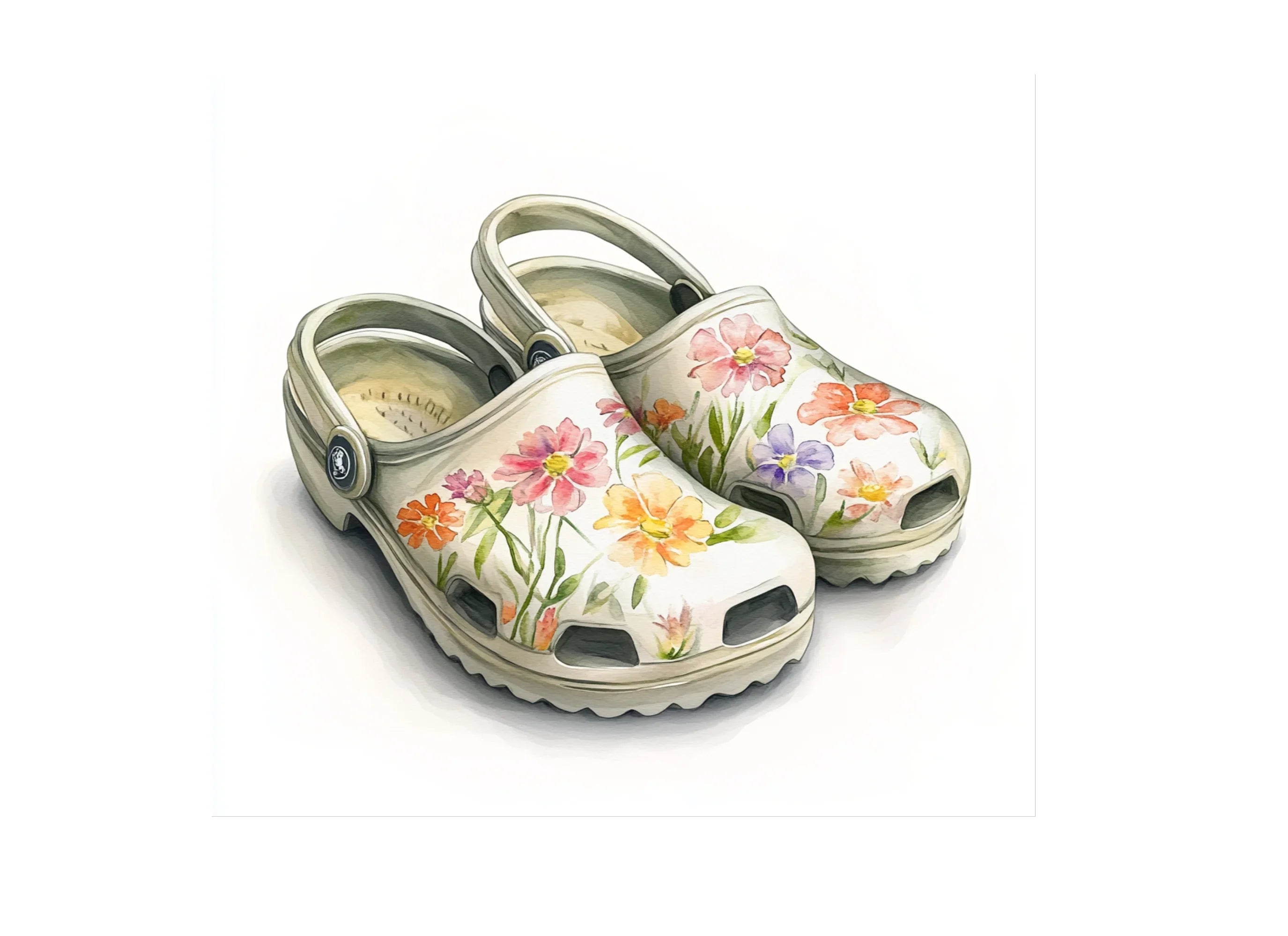 Garden Shoes Boots Floral Clipart Bundle