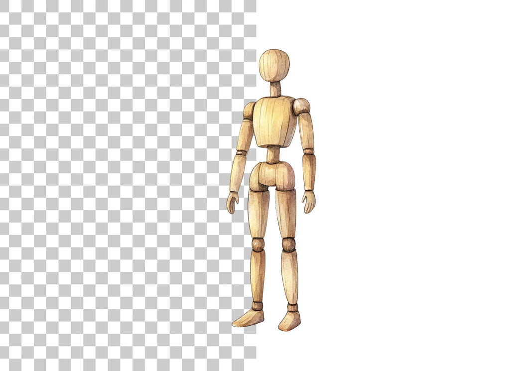 Articulated Wooden Figure Clipart Bundle