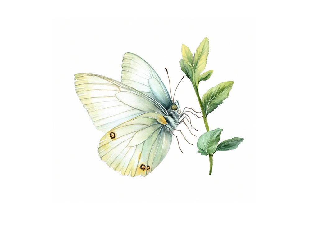 Elegant White Butterfly Clipart Bundle
