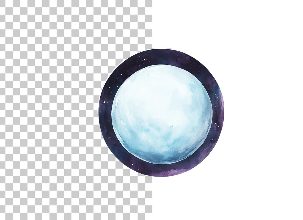Blue Planets Clipart Bundle