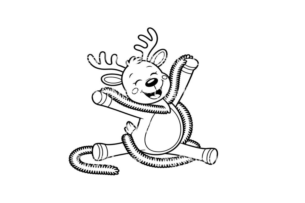 Reindeer Tangled in Tinsel Coloring Books