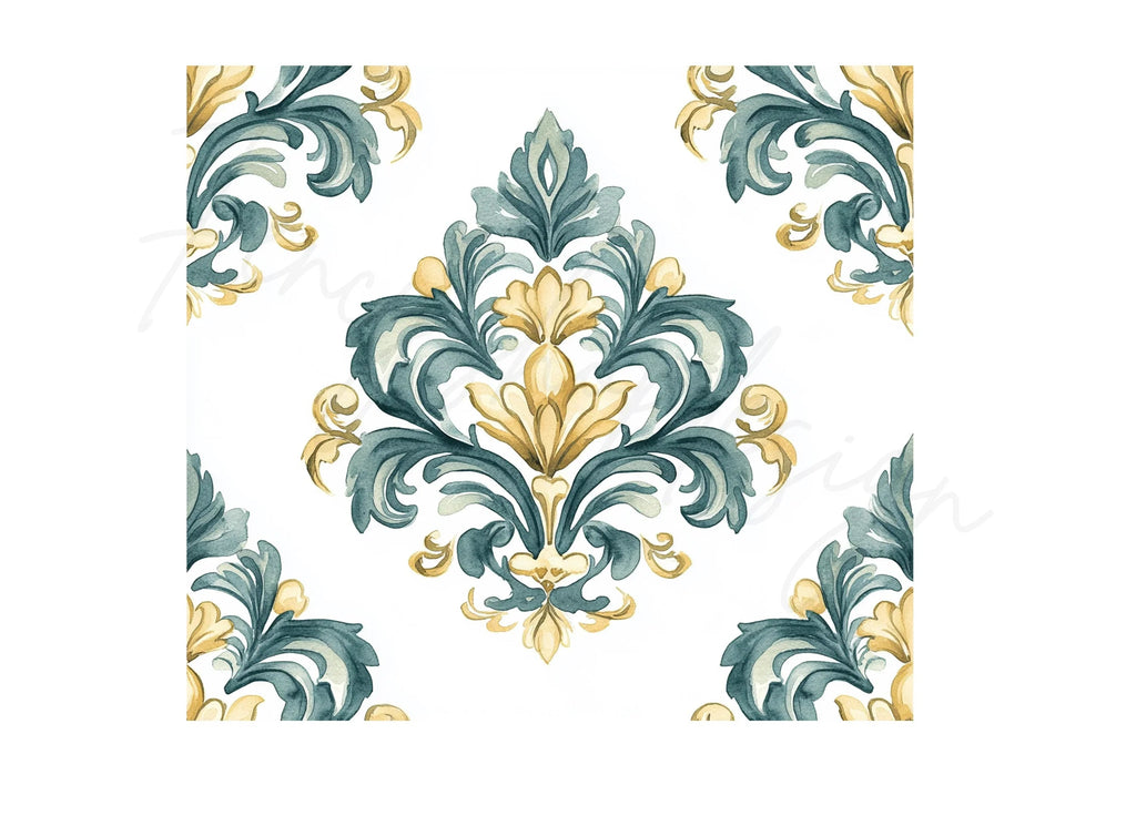 Elegant Damask Pattern Clipart Bundle