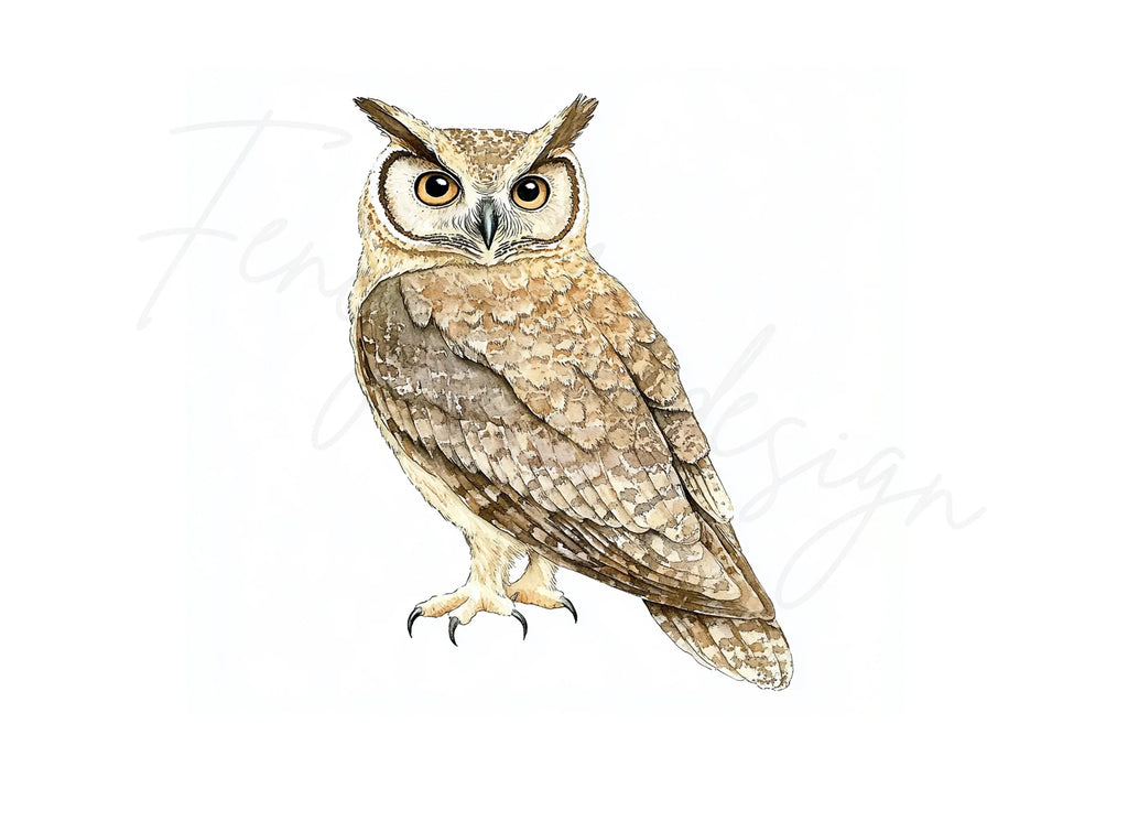 Great Horned Owl Clipart Bundle