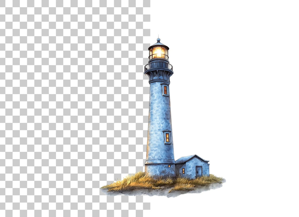 Coastal Lighthouse Illustration Clipart Bundle