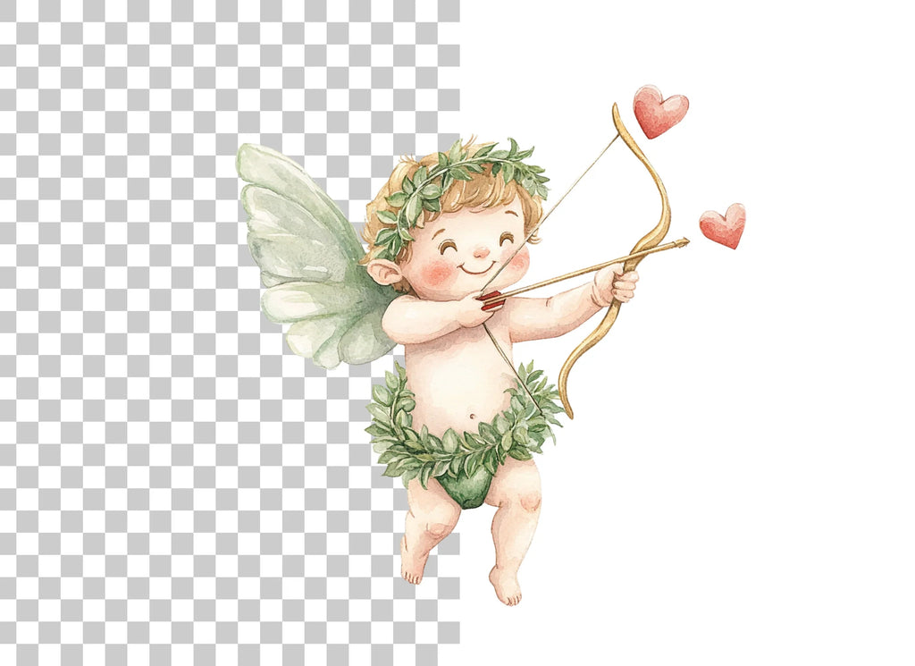 Happy Cupid Archery Clipart Bundle