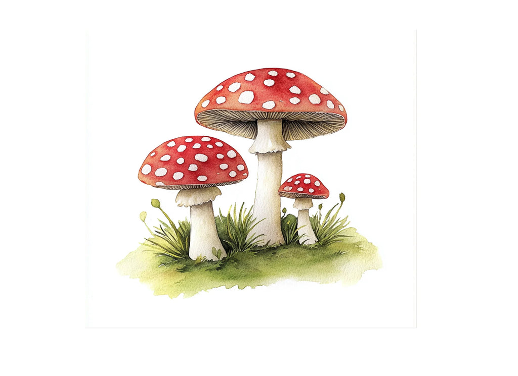 Red Mushroom Clipart Bundle