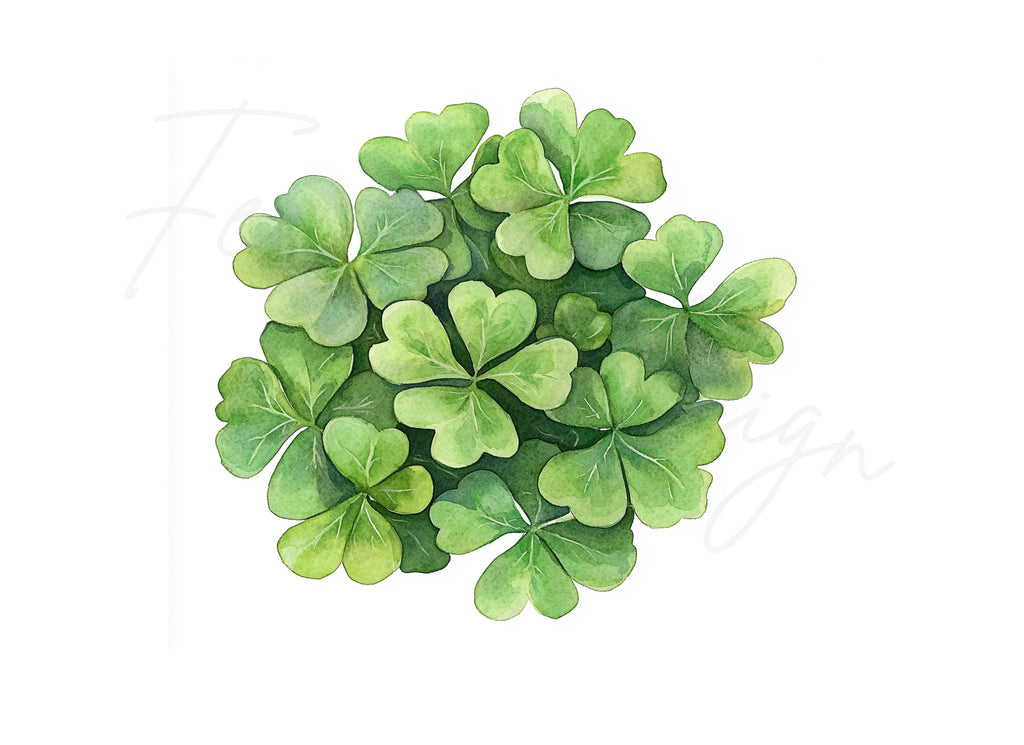 Top View Clover Clipart Bundle