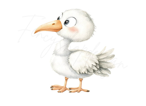 Adorable White Bird Clipart Bundle