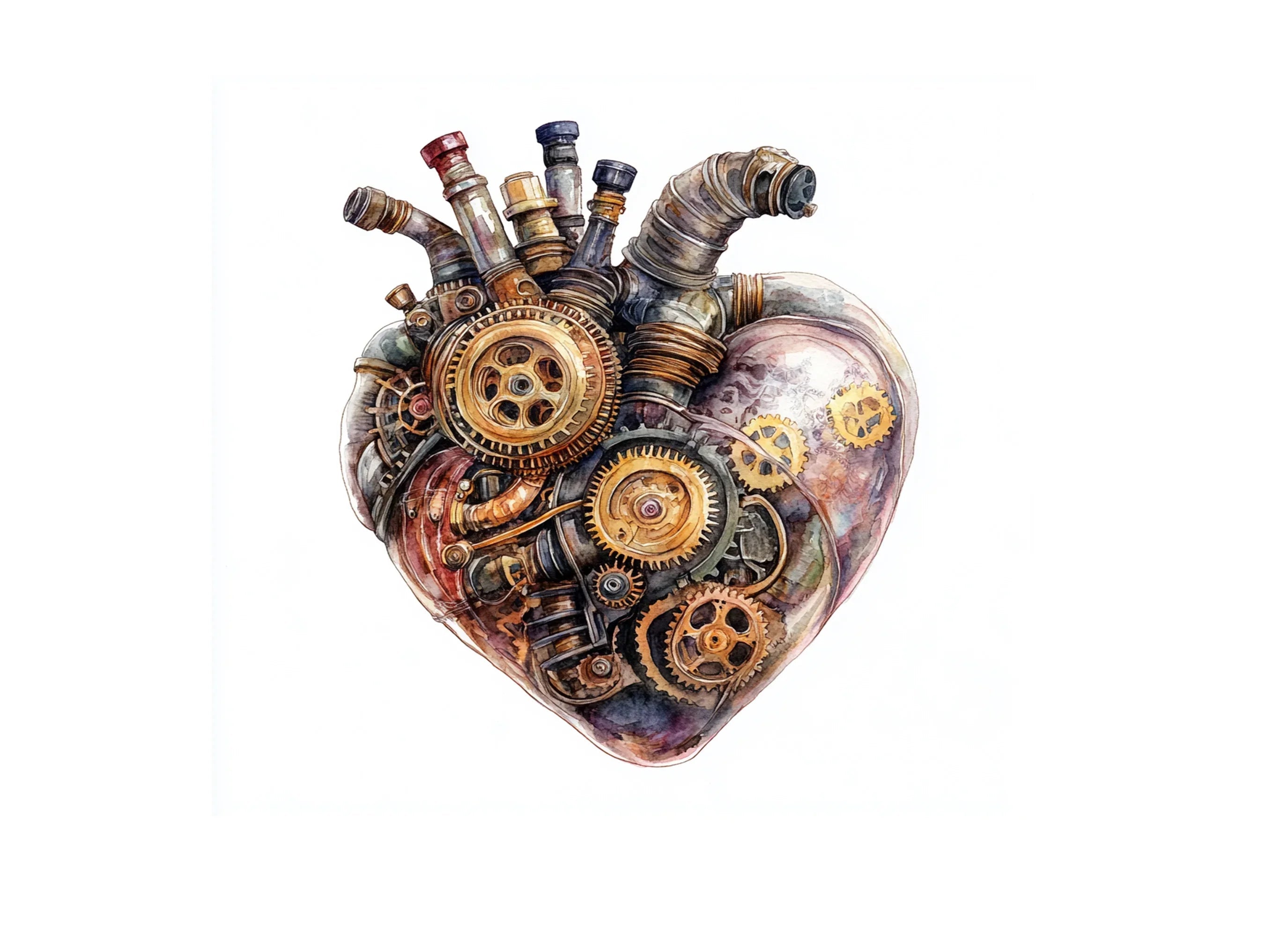 Steampunk Heart Clipart Bundle