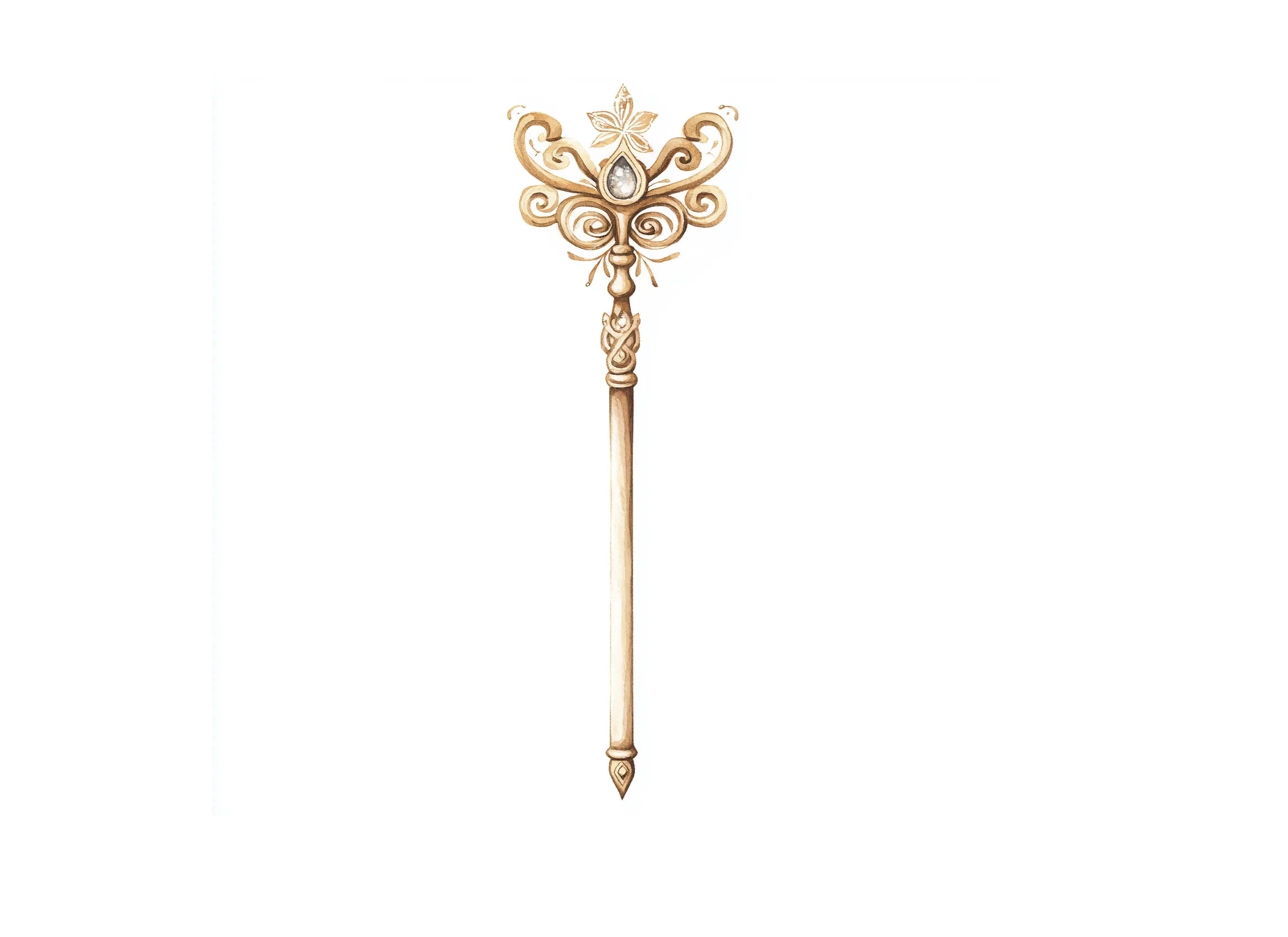 Golden Star Magic Wand Clipart Bundle
