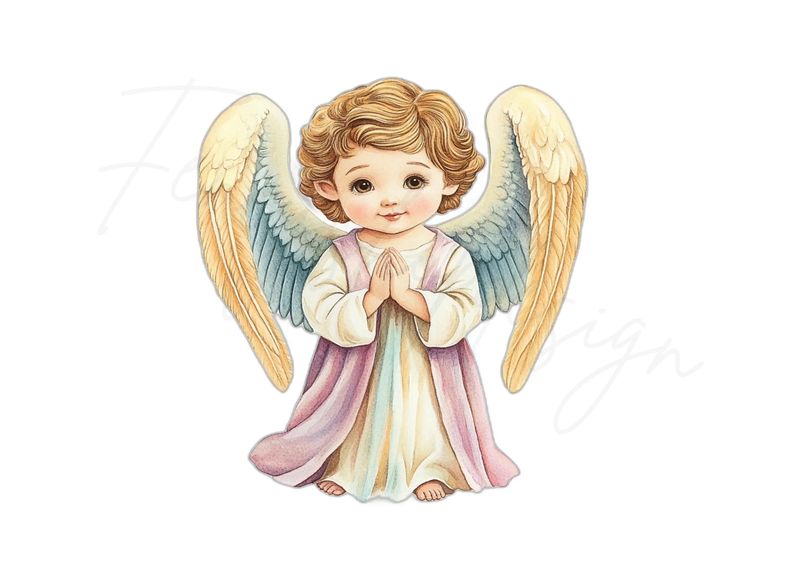 Praying Angels Clipart Bundle