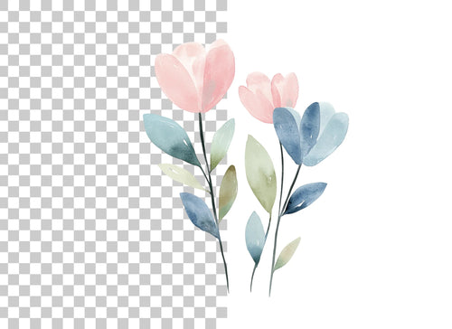 Abstract Floral Clipart Bundle