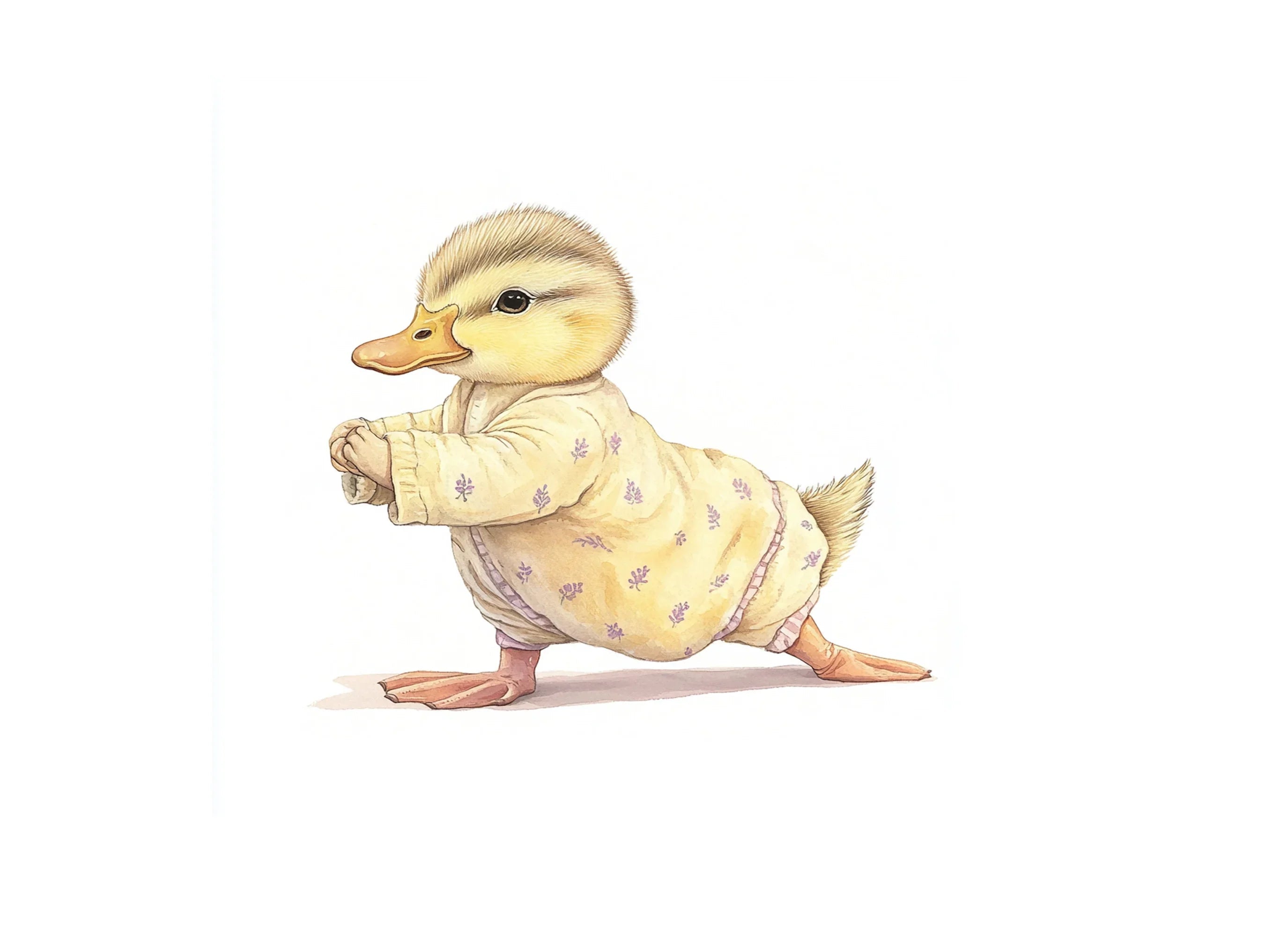 Cute Duckling Yoga Clipart Bundle