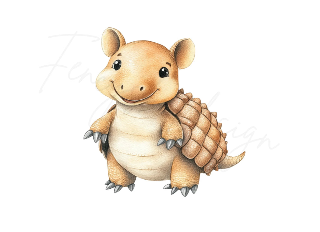 Cute Armadillo Clipart Bundle