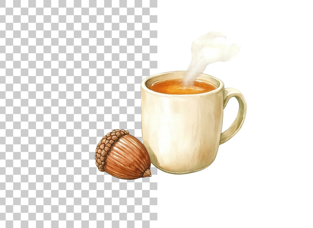 Cozy Autumn Acorn Clipart Bundle