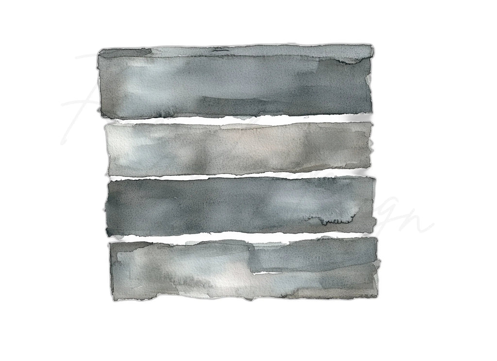 Grey Horizontal Bars Clipart Bundle