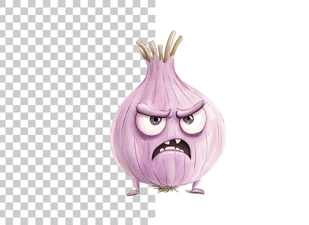 Angry Purple Onion Clipart Bundle