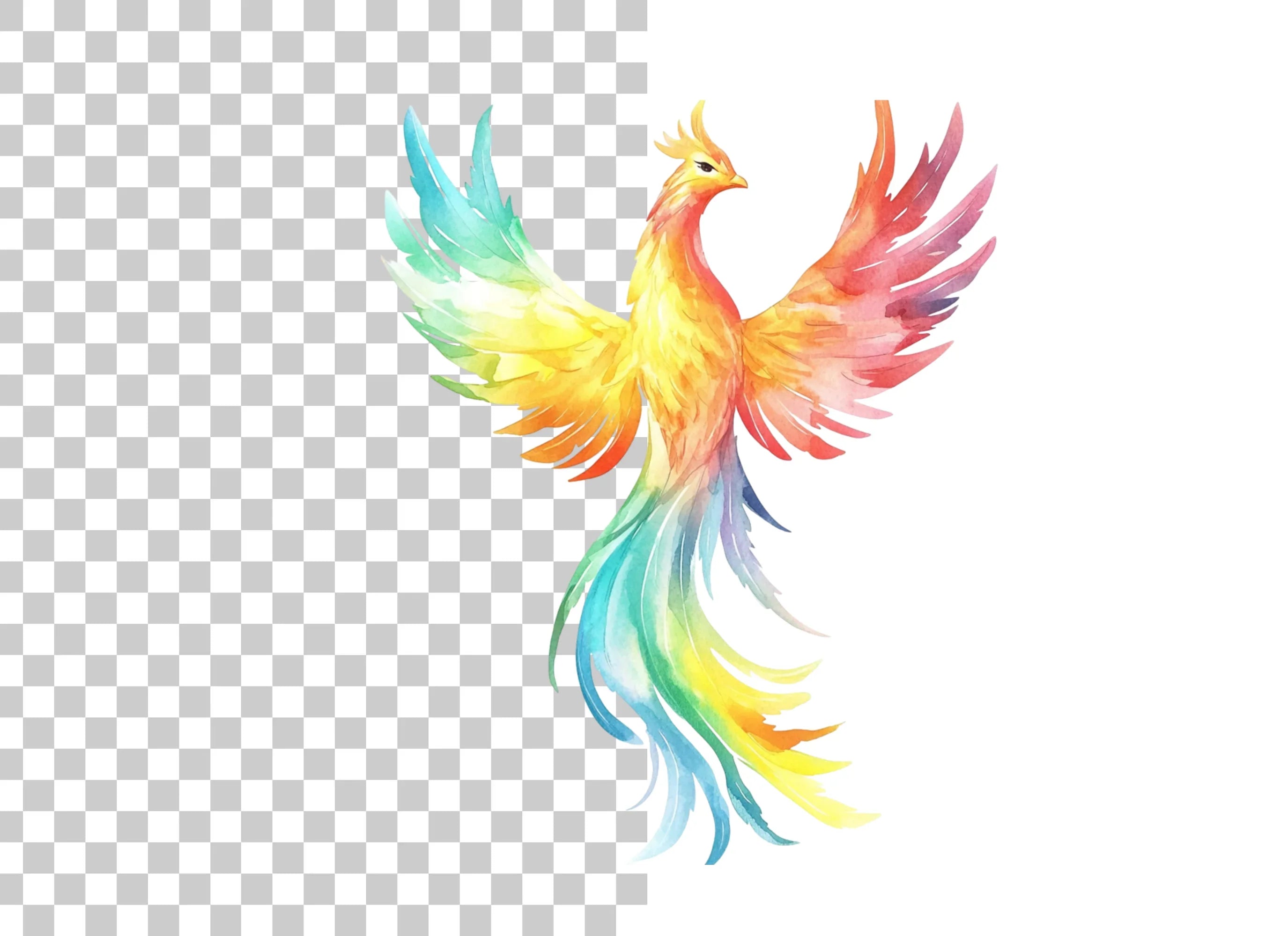 Vibrant Phoenix Clipart Bundle