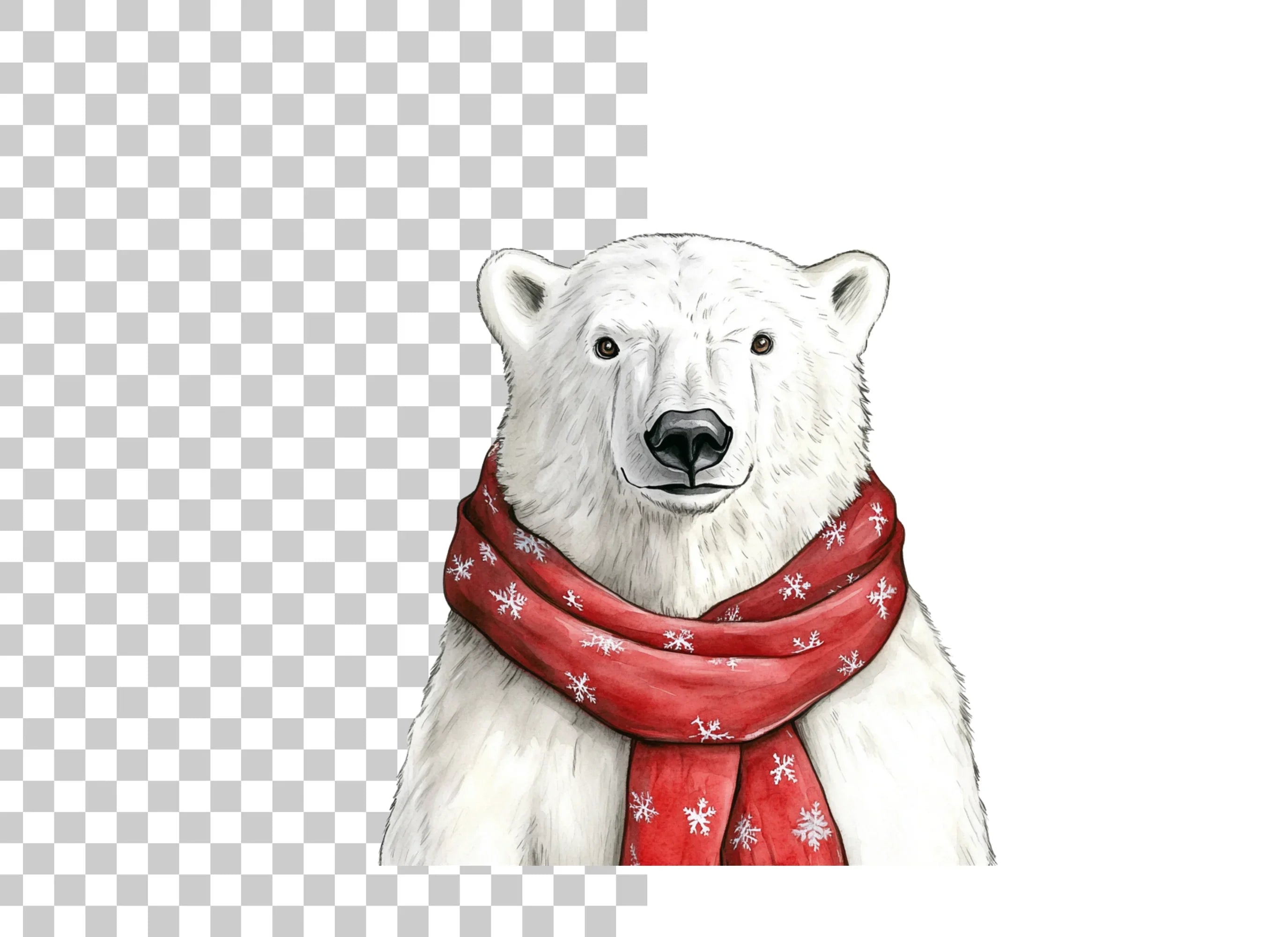 Festive Polar Bear Clipart Bundle
