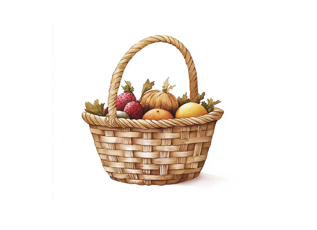 Harvest Baskets Clipart Bundle