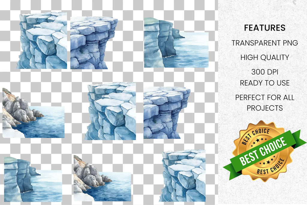 Arctic Iceberg Clipart Bundle