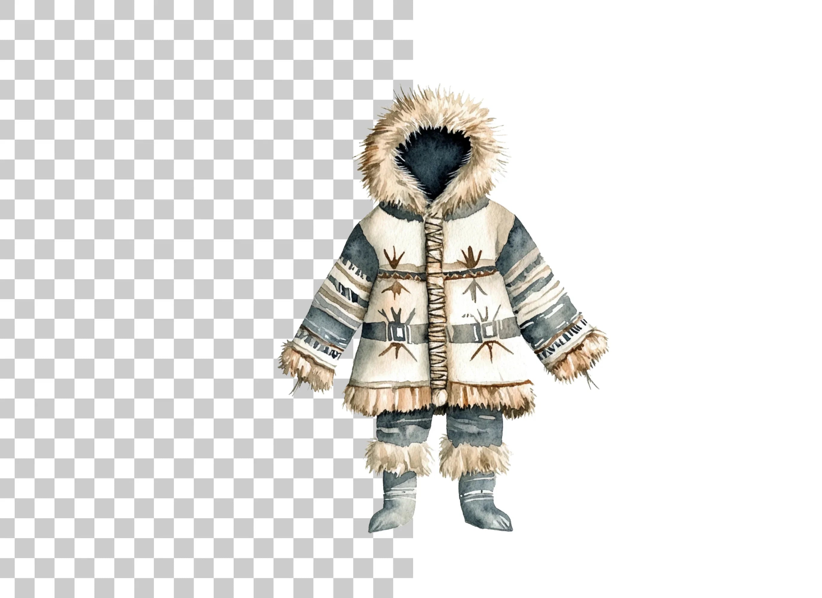 Inuit Clothing Clipart Bundle