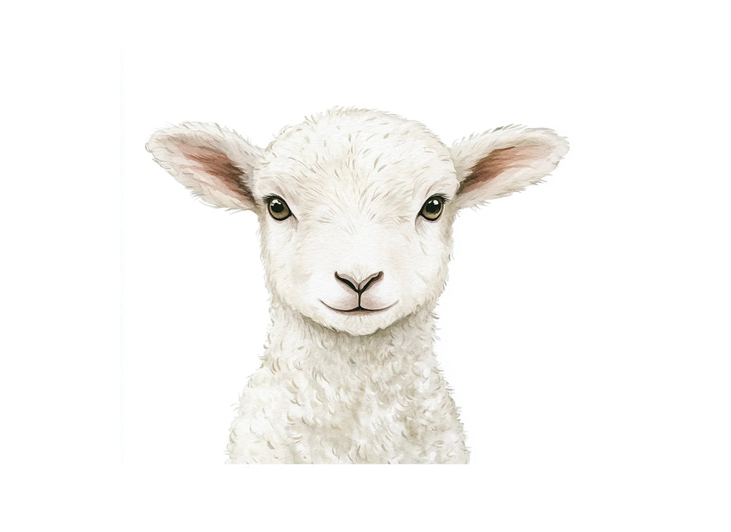 Adorable Lamb Faces Clipart Bundle