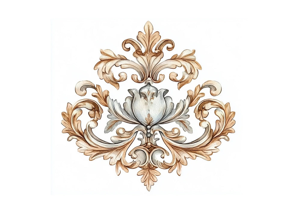 Elegant Baroque Ornament Clipart Bundle