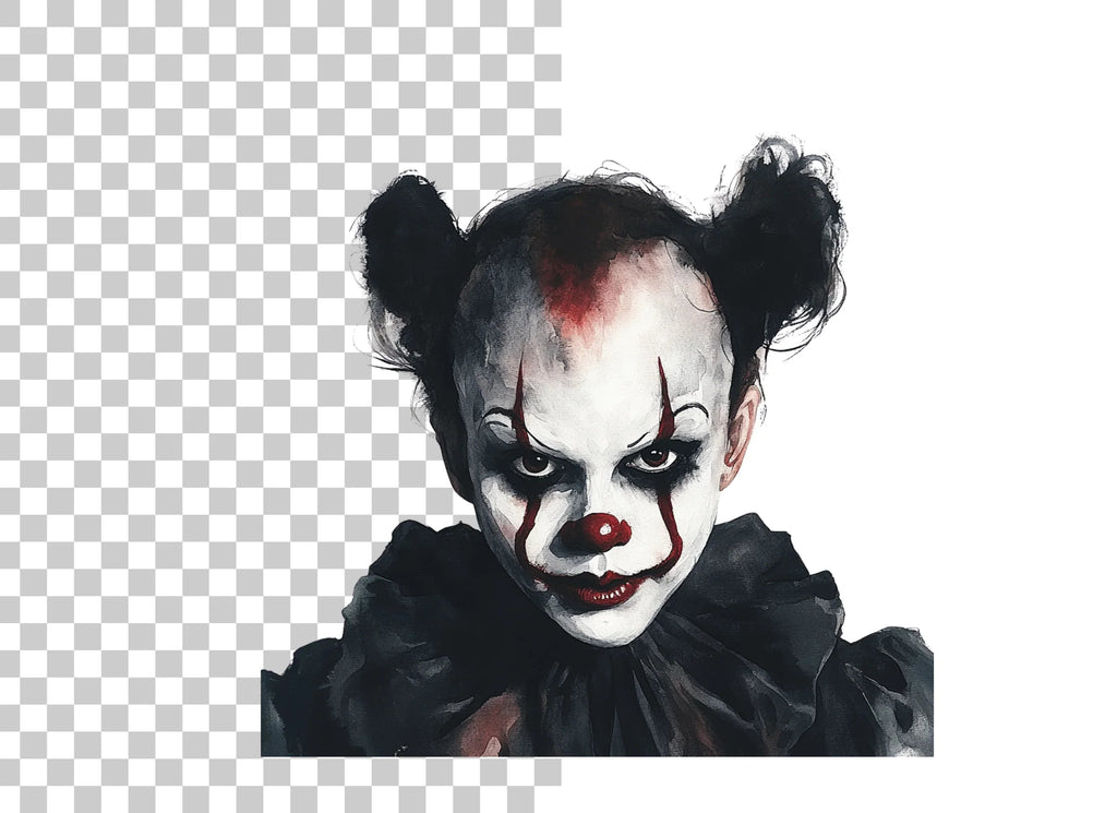 Creepy Clown Halloween Clipart Bundle