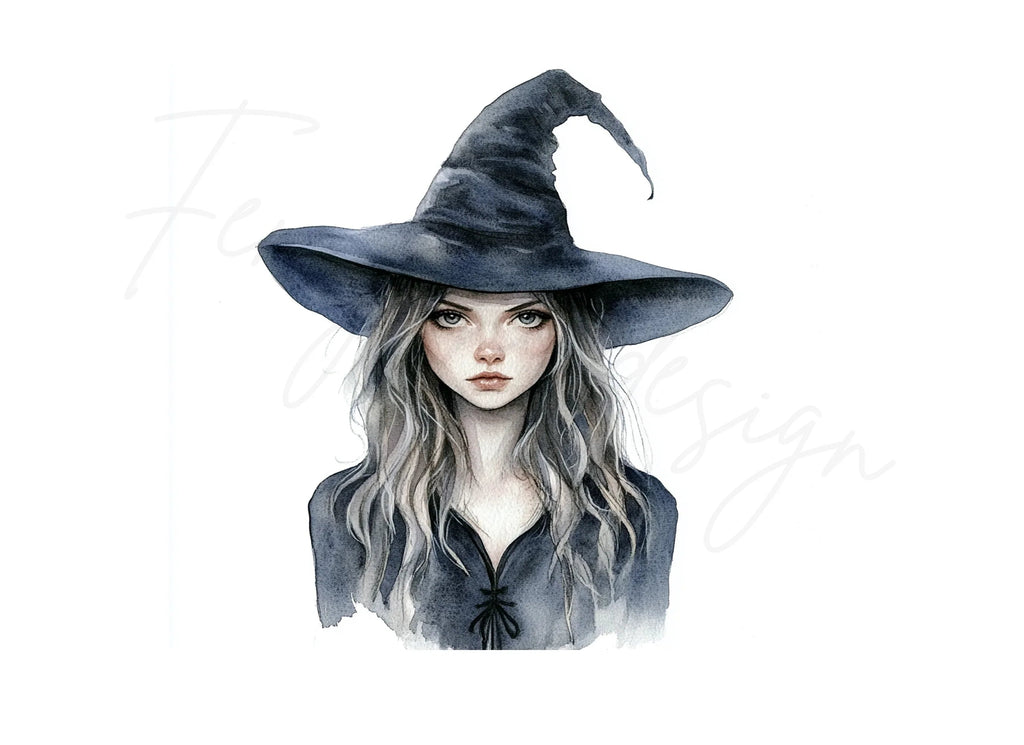Witch Portrait Clipart Bundle