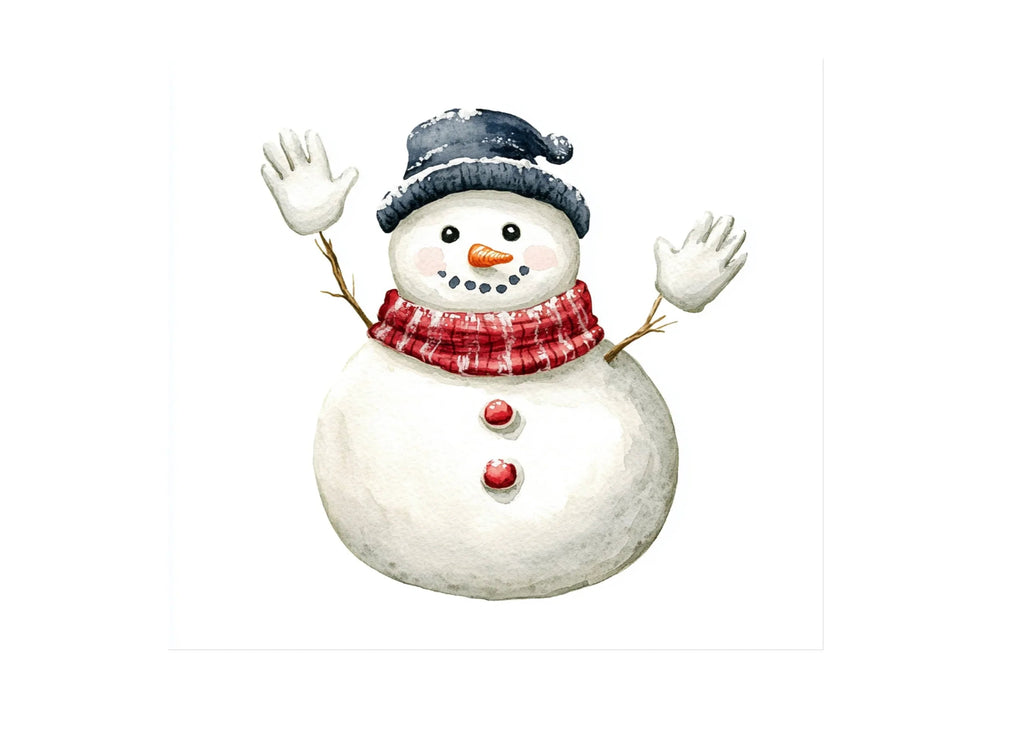 Cute Snowman Winter Clipart Bundle