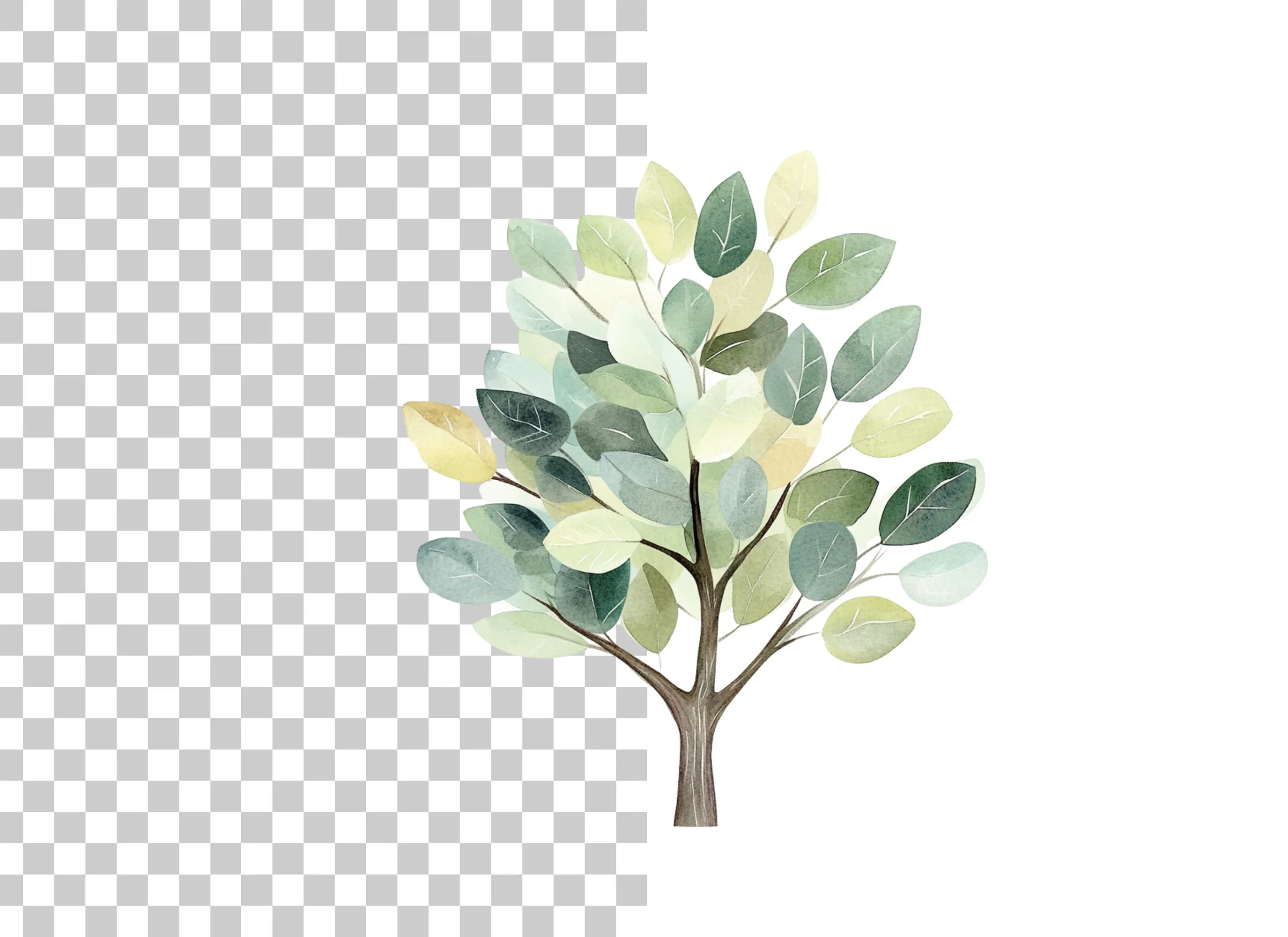 Green Tree Clipart Bundle