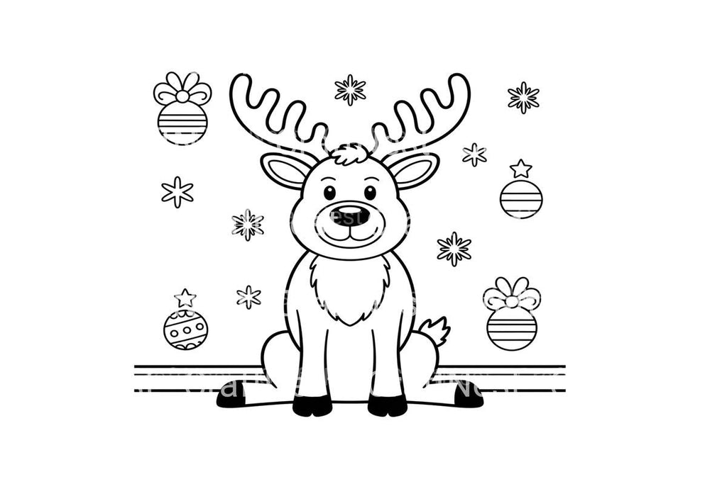 Cute Reindeer Winter Wonderland Coloring Books