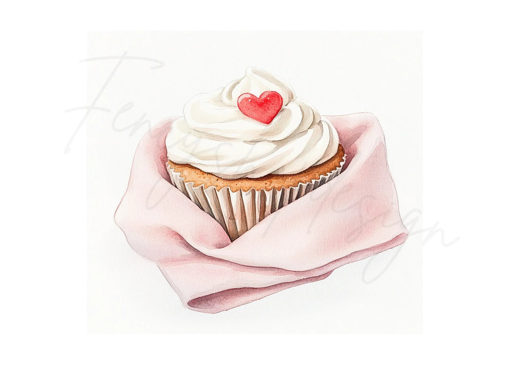 Valentine's Day Cupcake Clipart Bundle