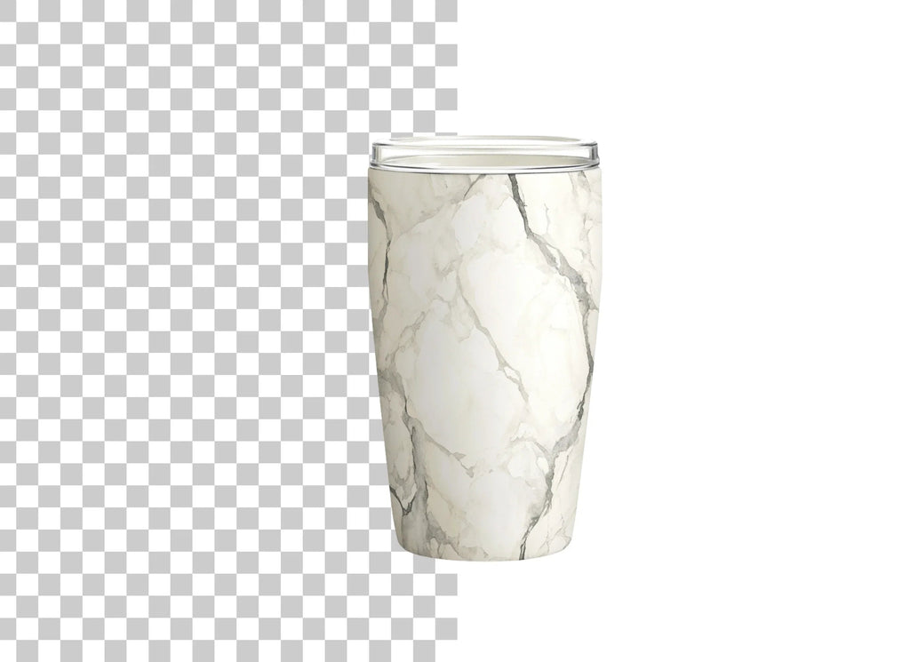 Chic White Marble Tumbler Clipart Bundle