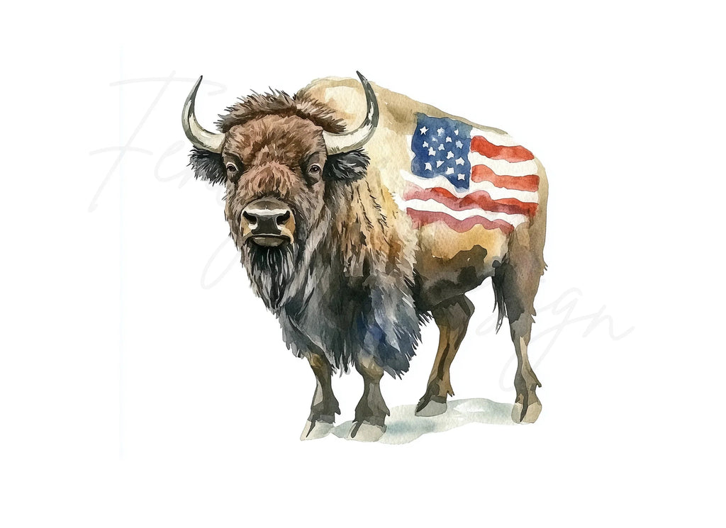 American Bison Clipart Bundle