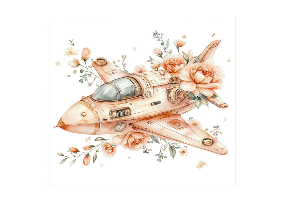 Floral Spacecraft Clipart Bundle