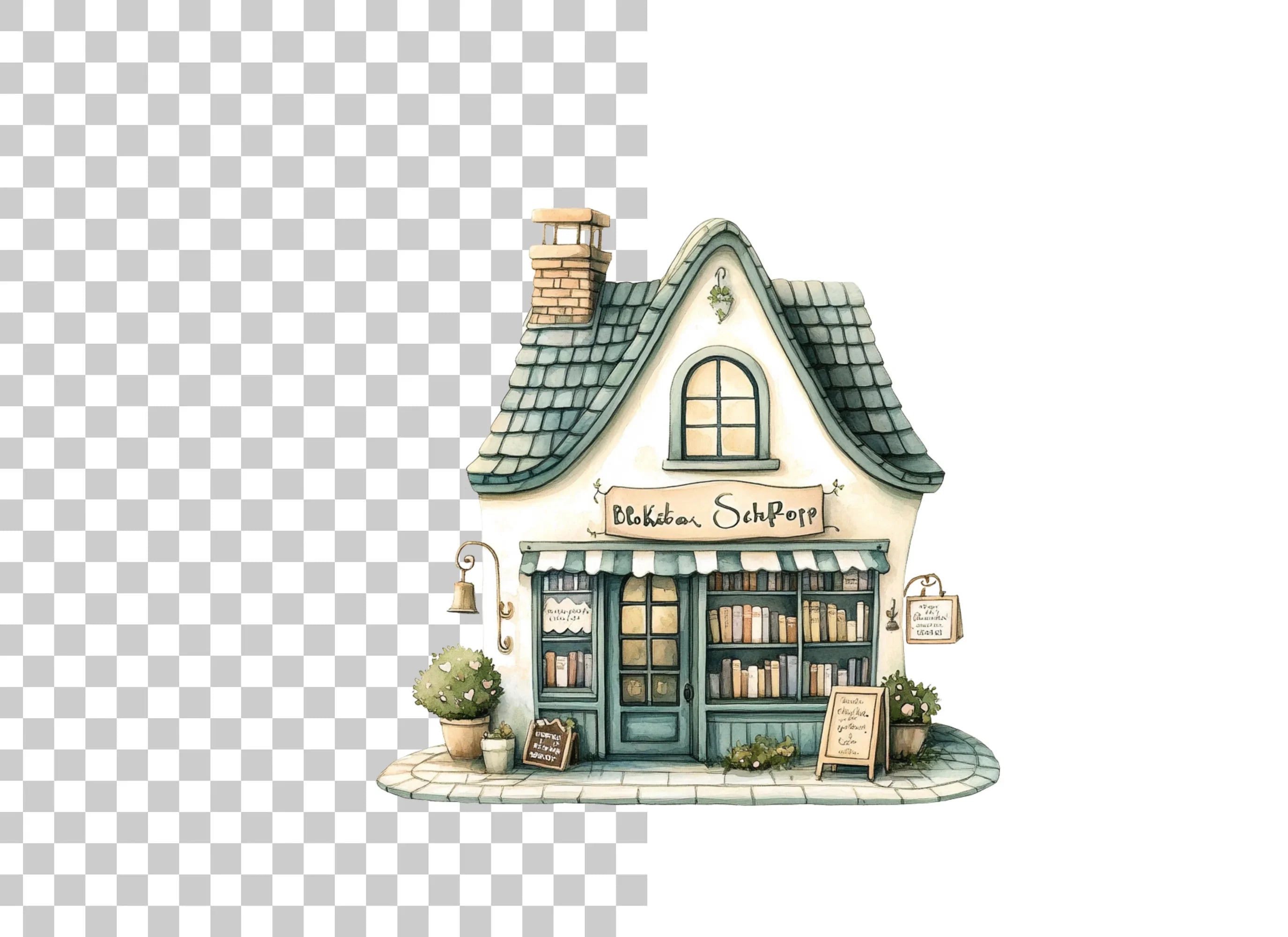 Charming Bookstore Clipart Bundle