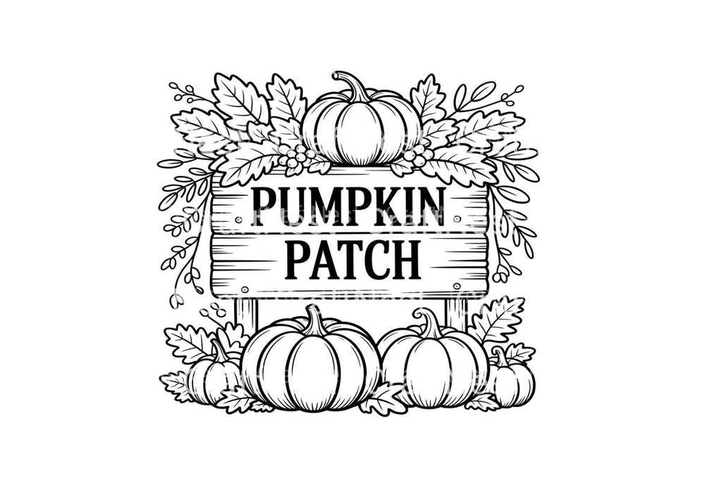 Autumn Pumpkin Sign Coloring Books