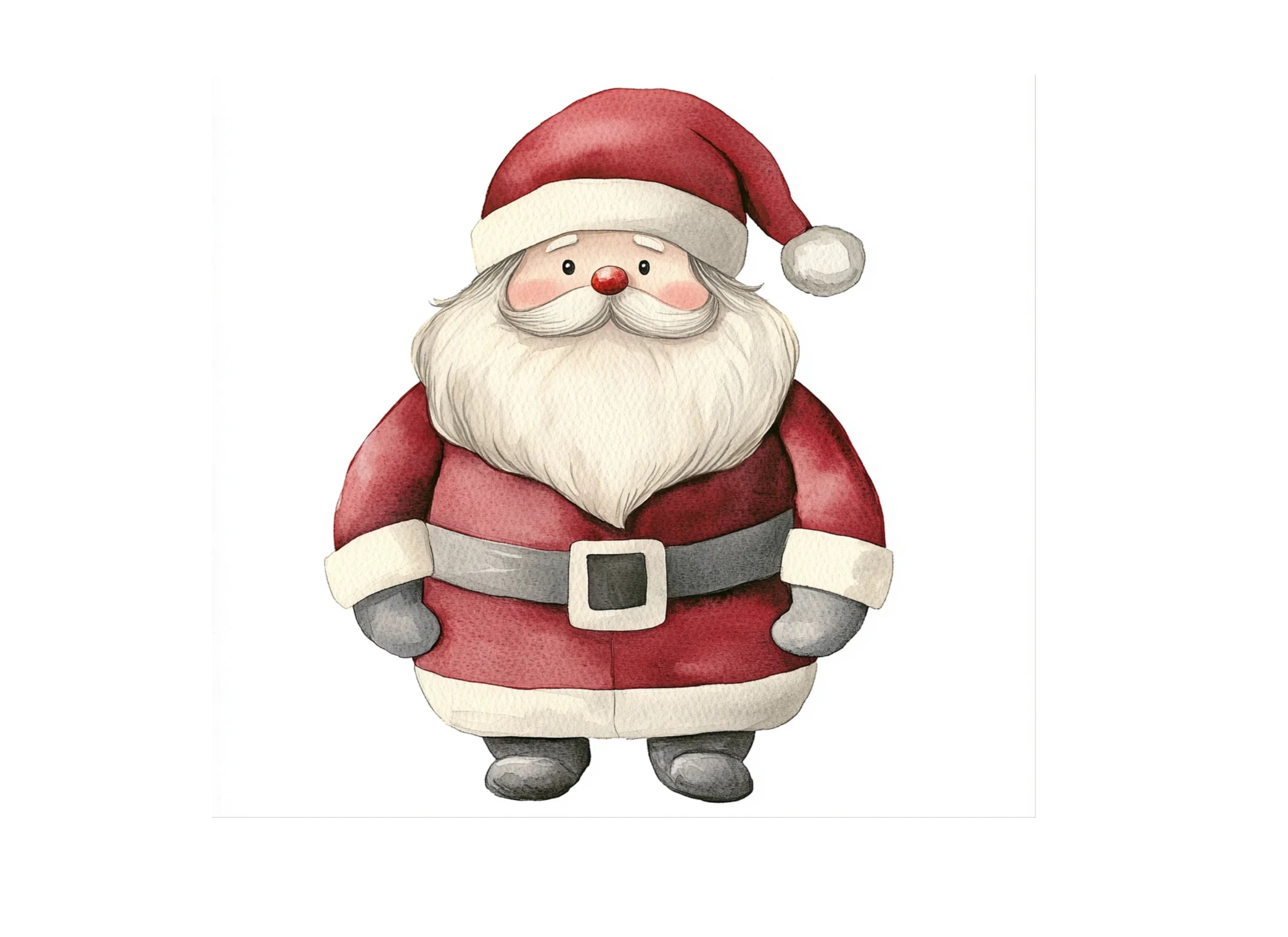 Chubby Santa Claus Clipart Bundle