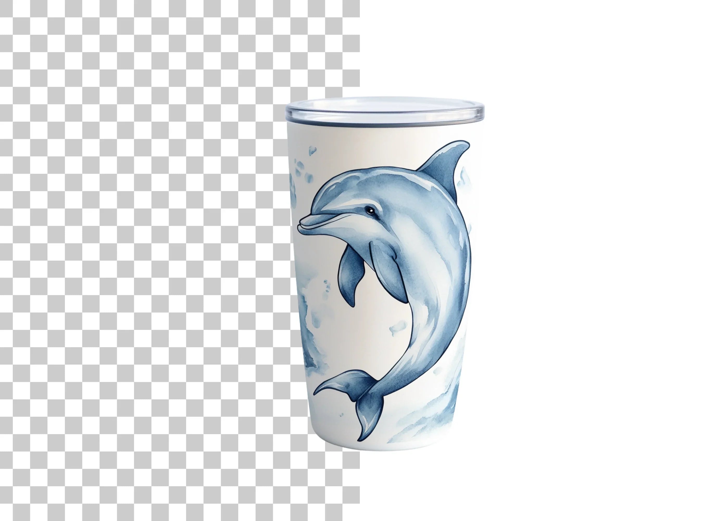Dolphin Tumbler Clipart Bundle