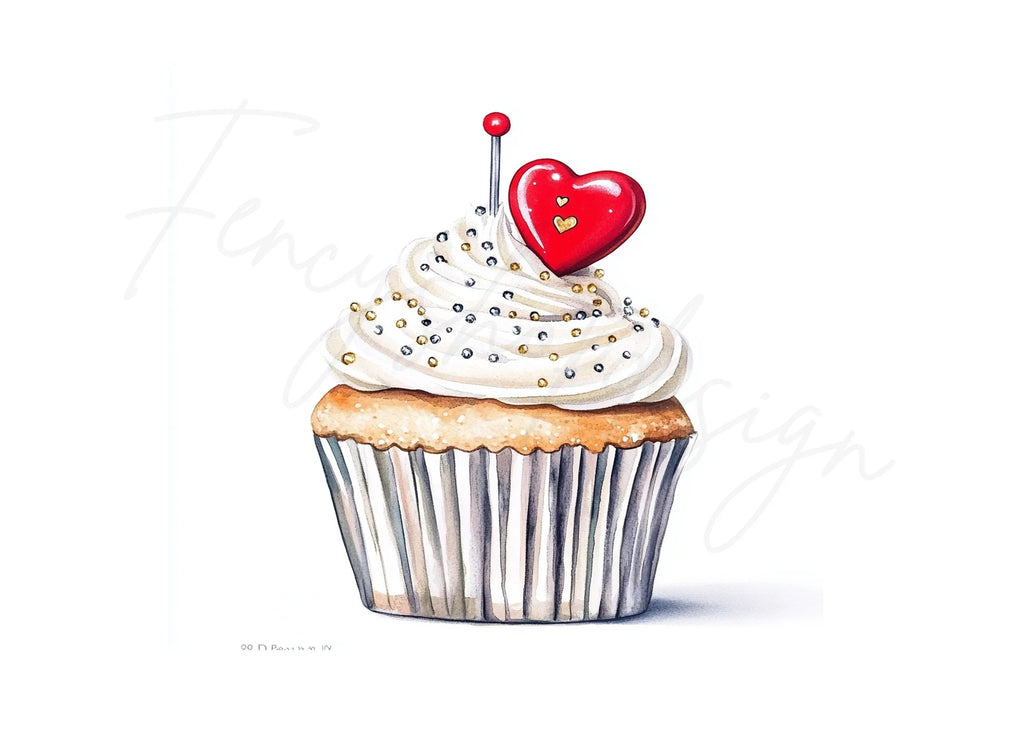 Valentine's Day Cupcake Clipart Bundle