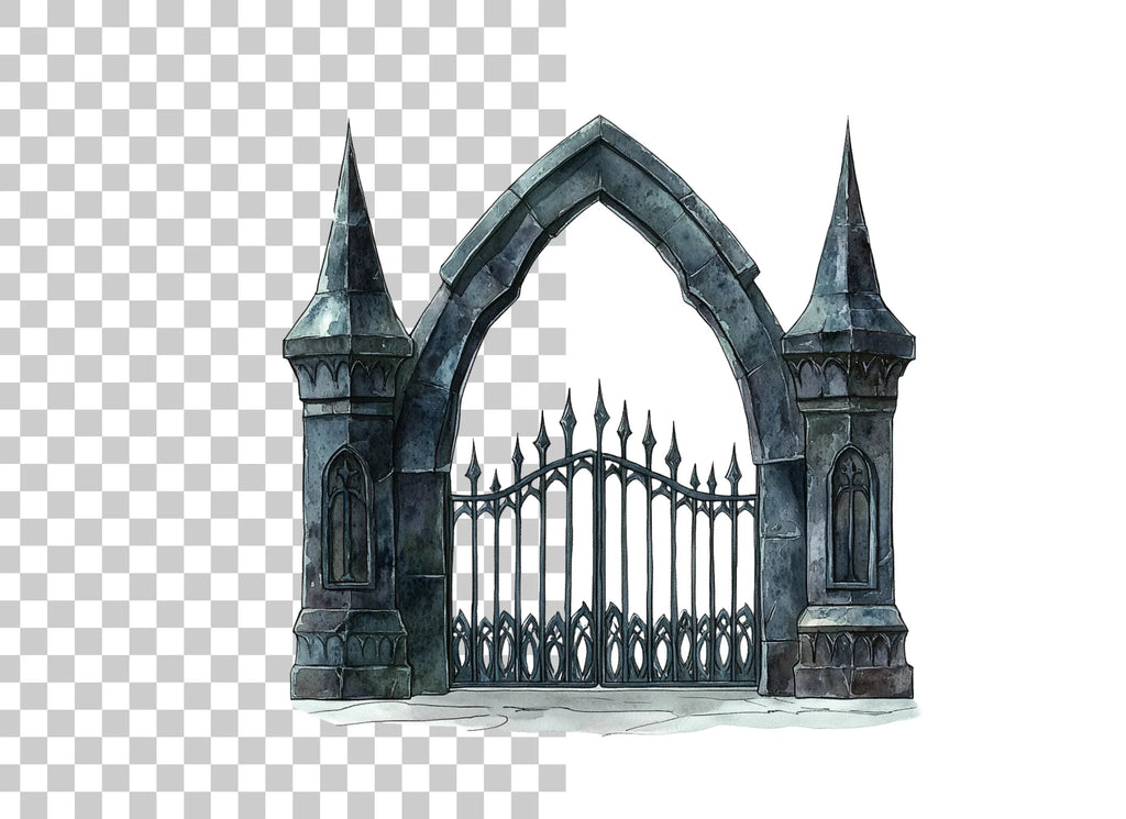 Gothic Archway Gate Clipart Bundle
